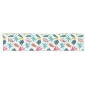 熱帯パターン離れカラフル ショートテーブルランナー (横)