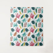 熱帯パターン離れカラフル タペストリー (正面)