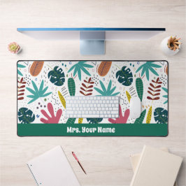 熱帯パターン離れカラフル デスクマット