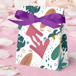 熱帯パターン離れカラフル フェイバーボックス