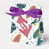 熱帯パターン離れカラフル フェイバーボックス (正面サイド)