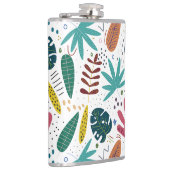 熱帯パターン離れカラフル フラスク (右)