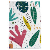 熱帯パターン離れカラフル ミディアムペーパーバッグ (裏面)