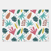 熱帯パターン離れカラフル ラッピングペーパーシート (正面2)