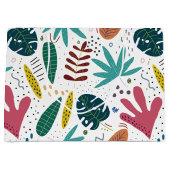 熱帯パターン離れカラフル ラージペーパーバッグ (正面)