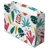 熱帯パターン離れカラフル ラージペーパーバッグ (裏面アングル)