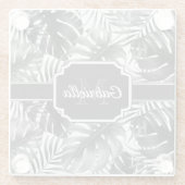 熱帯パターン ガラスコースター (裏面)