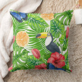 熱帯パターン クッション (ブランケット)