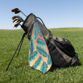 熱帯パターン ゴルフタオル (グリーン)