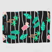 熱帯パターン ゴルフタオル (横)