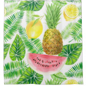 熱帯パターン シャワーカーテン (正面)