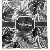 熱帯パターン シャワーカーテン (正面)