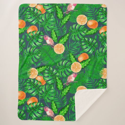 熱帯パターン、ハミングバード シェルパブランケット (正面)