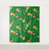 熱帯パターン、ハミングバード タペストリー (正面)