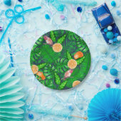 熱帯パターン、ハミングバード ペーパープレート (パーティー)