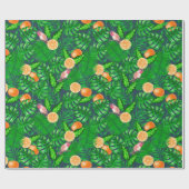 熱帯パターン、ハミングバード ラッピングペーパー (フラット)