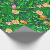 熱帯パターン、ハミングバード ラッピングペーパー (角)