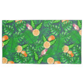 熱帯パターン、ハミングバード 枕カバー (正面左)