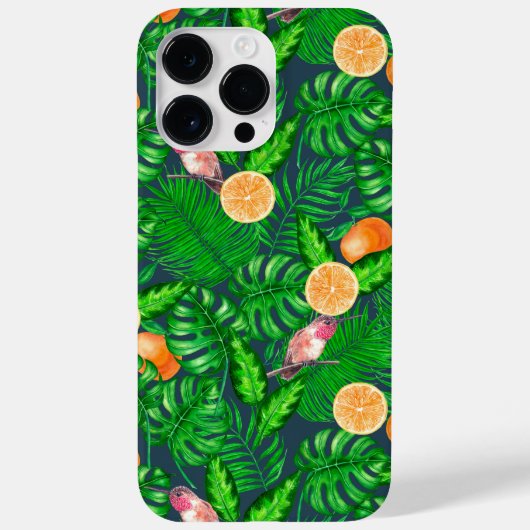 熱帯パターン、ハミングバード Case-Mate iPhoneケース (裏面)