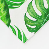 熱帯パターン、ハミングバードII フリースブランケット (角)