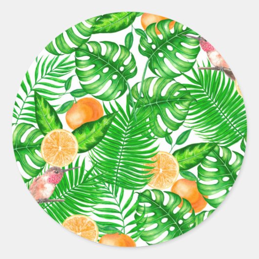 熱帯パターン、ハミングバードII ラウンドシール (正面)