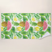 熱帯パターン ビーチタオル (正面)