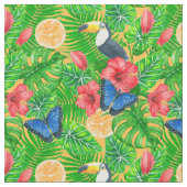 熱帯パターン ファブリック (クローズアップ)