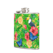 熱帯パターン フラスク (左)