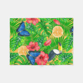 熱帯パターン フリースブランケット (正面(横))