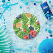 熱帯パターン ペーパープレート (パーティー)