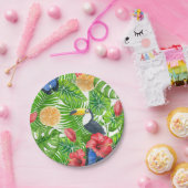 熱帯パターン ペーパープレート (パーティー)