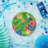 熱帯パターン ペーパープレート (パーティー)