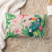 熱帯パターン ランバークッション (ブランケット)