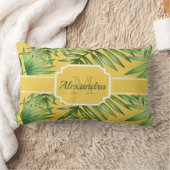 熱帯パターン ランバークッション (ブランケット)