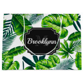 熱帯パターン ラージペーパーバッグ (正面)