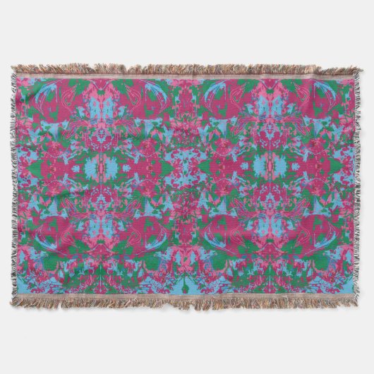 熱帯パタ独占的ーン スローブランケット (正面)