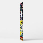 熱帯パッチワークの葉と葉の模様を黒く塗る Case-Mate iPhoneケース (裏面 / 右)