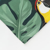 熱帯パラダイスジャングルパターン フリースブランケット (角)