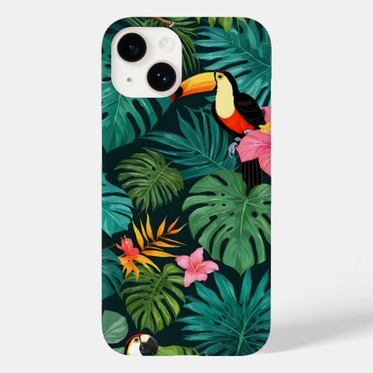 熱帯パラダイスジャングルパターン Case-Mate iPhoneケース (裏面)