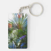 熱帯パラダイスパームツリーキーリング キーホルダー (裏面)