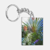 熱帯パラダイスパームツリーキーリング キーホルダー (正面左)