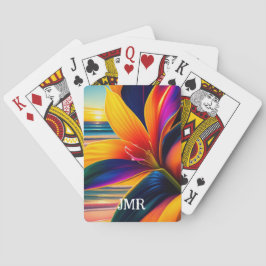 熱帯パラダイスフラワーズモノグラム トランプ