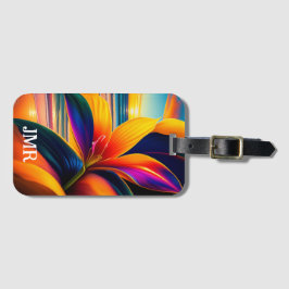 熱帯パラダイスフラワーズモノグラム ラゲッジタグ