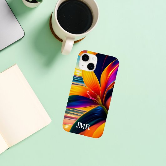 熱帯パラダイスフラワーズモノグラム Case-Mate iPhoneケース