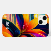 熱帯パラダイスフラワーズモノグラム Case-Mate iPhoneケース (裏面 (横))