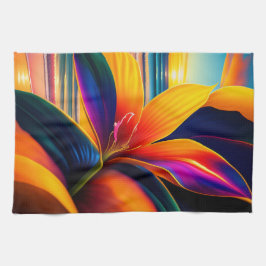 熱帯パラダイスフラワー キッチンタオル