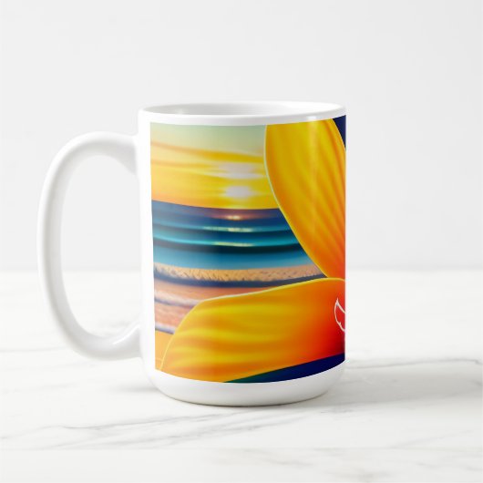 熱帯パラダイスフラワー コーヒーマグカップ (左)
