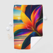 熱帯パラダイスフラワー ゴルフタオル (インサイチュ)