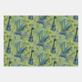 熱帯パラダイスブルーグリーン ラッピングペーパーシート (正面2)