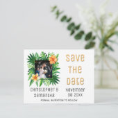 熱帯パラダイス島の宛先フォトブライダル 案内ポストカード (スタンド正面)